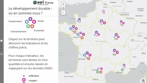 Esri France cartographie la place du développement durable dans les régions françaises