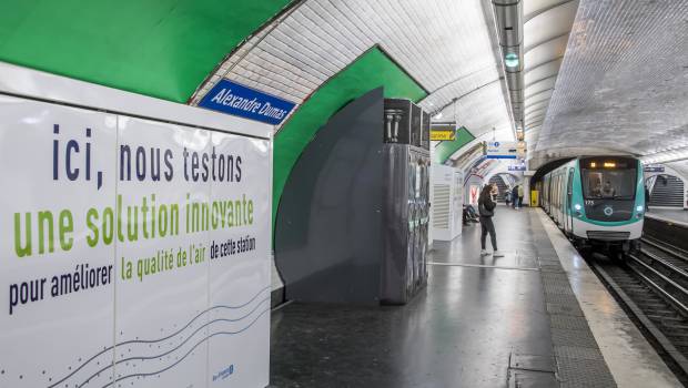 Suez et la RATP testent un dispositif de traitement de l’air dans le métro parisien