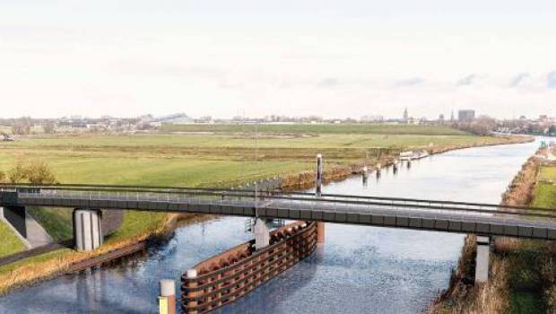 Spie installe un pont cyclable conçu en matières premières naturelles aux Pays-Bas