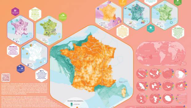 L'ONB publie une cartographie des pressions sur la biodiversité française