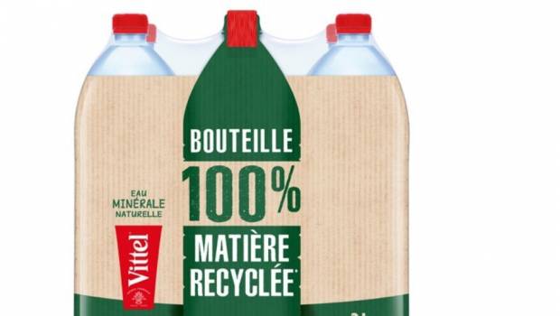 La bouteille Vittel de 2 litres en plastique recyclé sera commercialisée dès avril