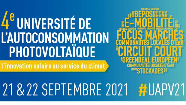 L'Université de l'autoconsommation photovoltaïque se tiendra les 21 et 22 septembre