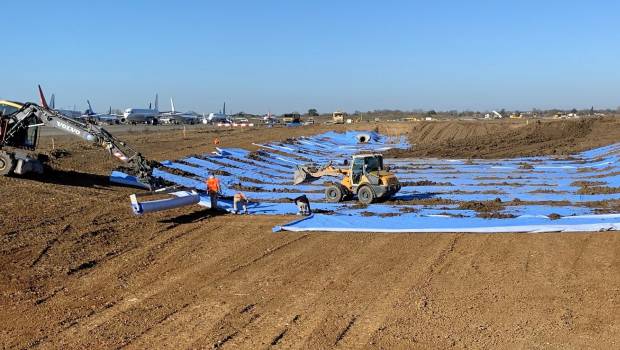 L'aéroport Toulouse-Francazal s'équipe d'un aquatextile pour gérer ses eaux pluviales