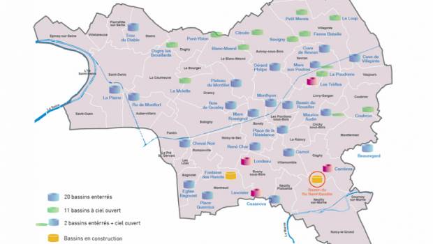 Début des travaux pour le bassin de rétention du ru Saint-Baudile en Seine-Saint-Denis