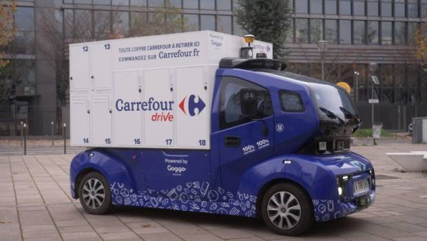 Carrefour teste la livraison à domicile sans conducteur