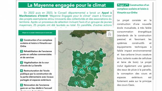 La Mayenne attribue 920 000 € à 13 projets bas carbone