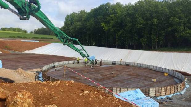 Du béton bas carbone pour l’usine de méthanisation de Montbron en Charente