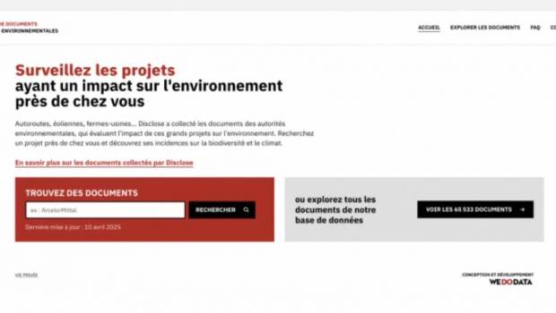 Disclose Data traque les projets à impact environnemental